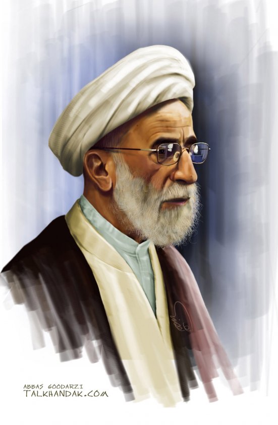 ahmad jannati , احمد جنتی, آیت الله جنتی,نماز جمعه,آخوند,شیخ,عباس گودرزی,تهران,هنر انقلابی,ارزشی,پیر مرد,مسن,کهن سال,نقاشی,ولایتمدار,مسلمان